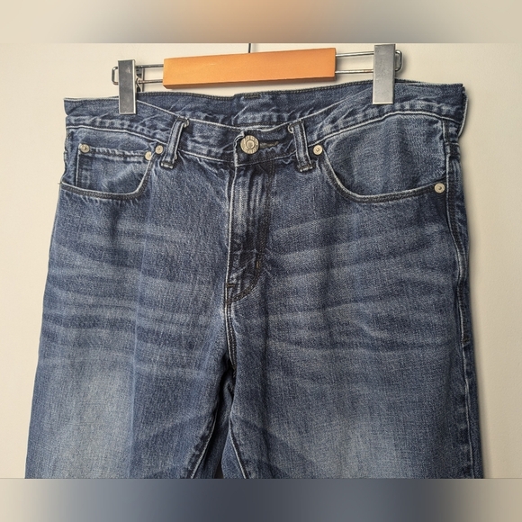 GAP 1969 Men straight leg jeans washed style size 34x32 100% cotton - Picture 2 of 10